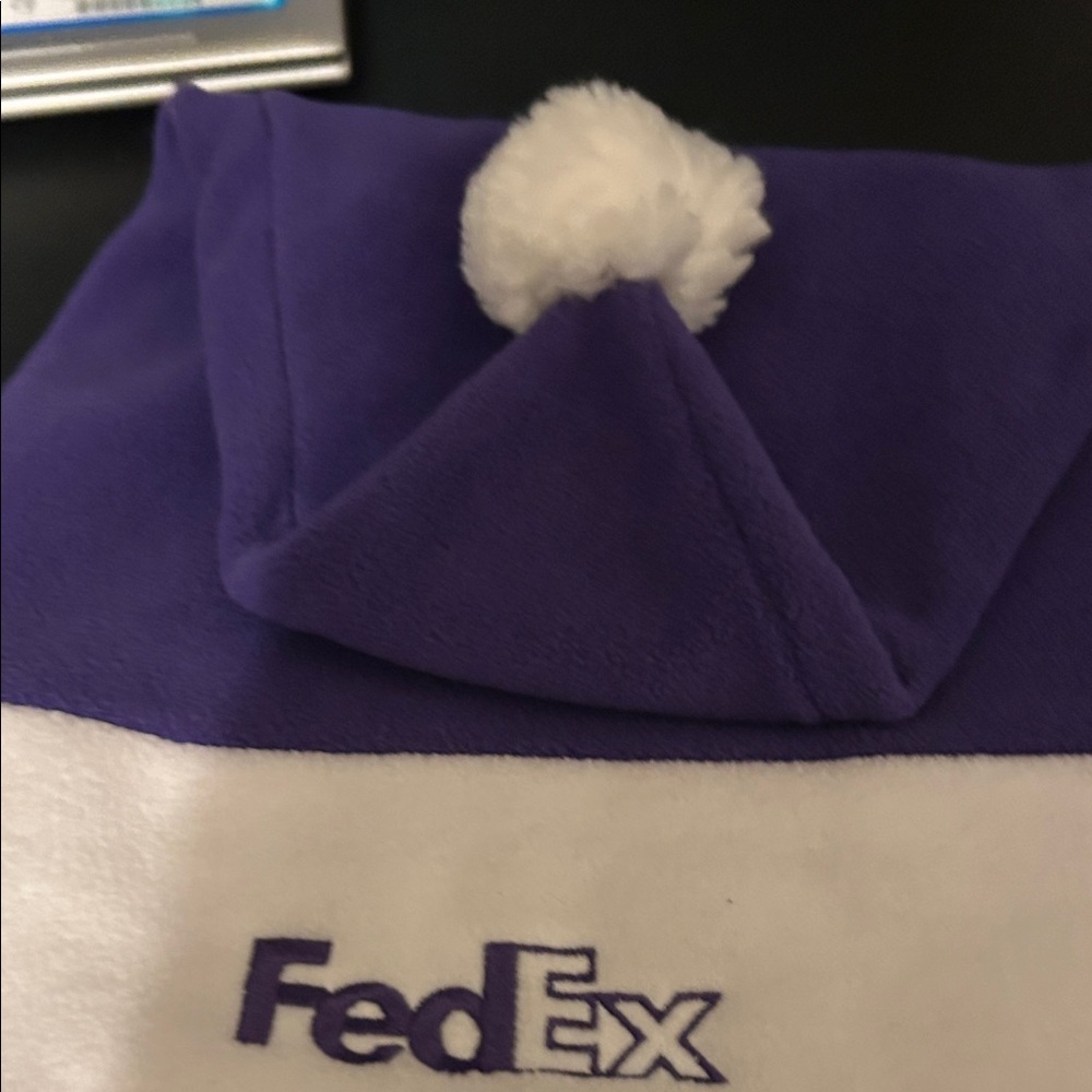 Purple and White Santa Hat